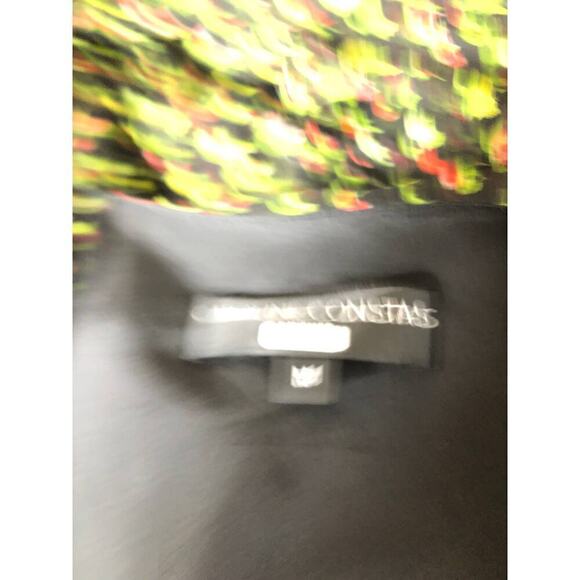 Caroline Constas Vivian Winter Rose Dress Chiffon Maxi Dress Black M - Picture 12 of 15
